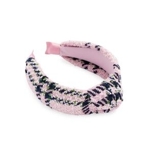 NWOT Light Pink Boucle Plaid Headband